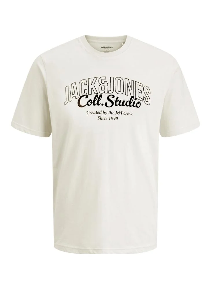 JACK & JONES Plus Size Graphic Crew Neck Regular Fit T-Shirt